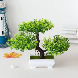 Mini Artificial Bonsai Plant – Realistic Desk & Home Décor